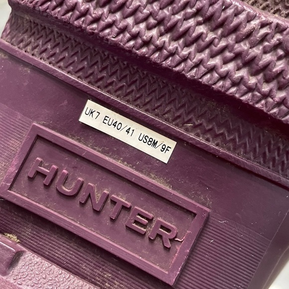 Hunter Original Short Waterproof Rain Boot Purple Women’s 9 Men’s 8 - Picture 13 of 13
